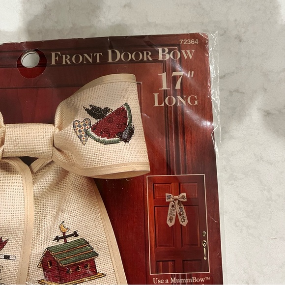 NWT Debbie Mumm Bows Where Friends Meet Counted Cross Stitch Kit - Picture 4 of 14